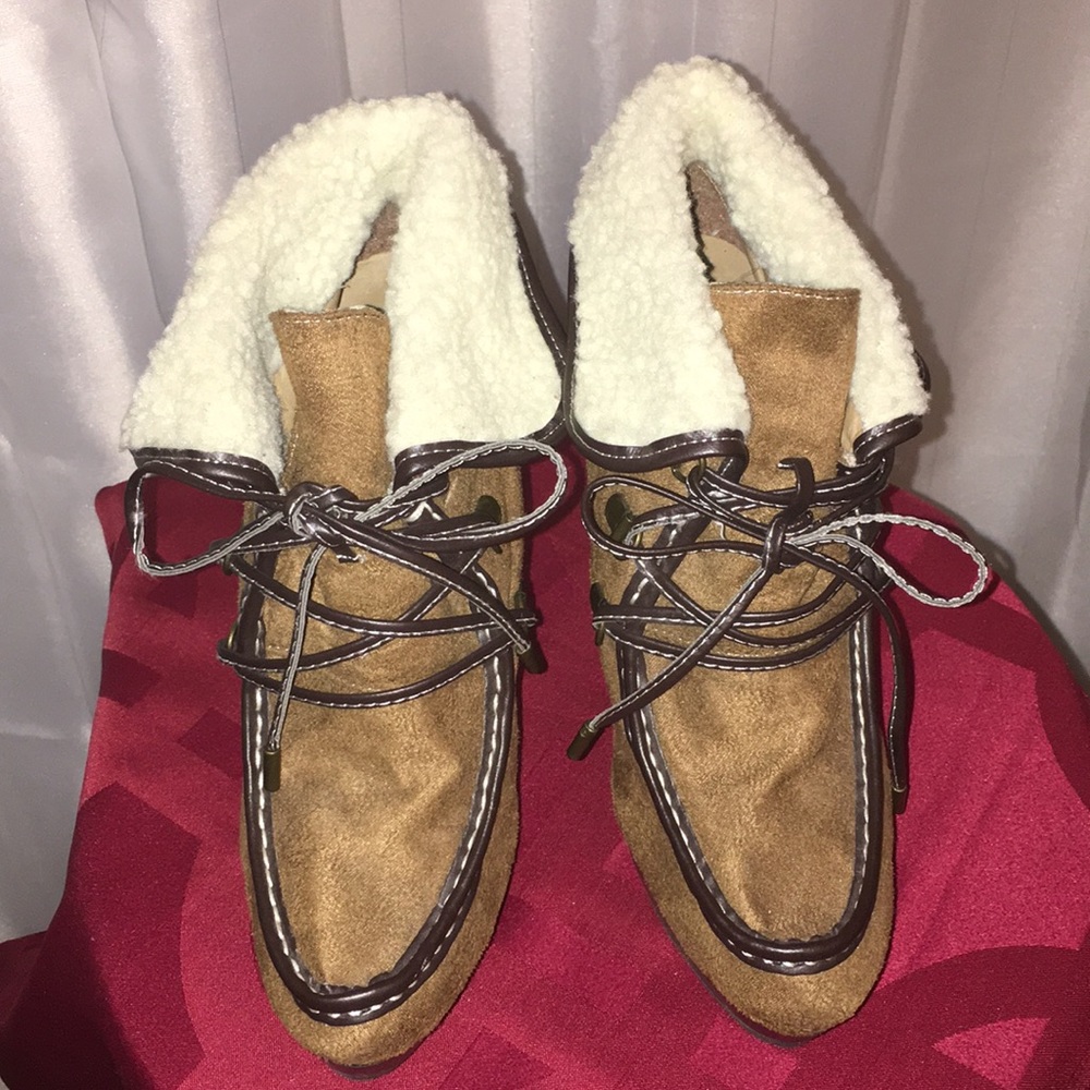 Faux  Suede 5”inch platform booties